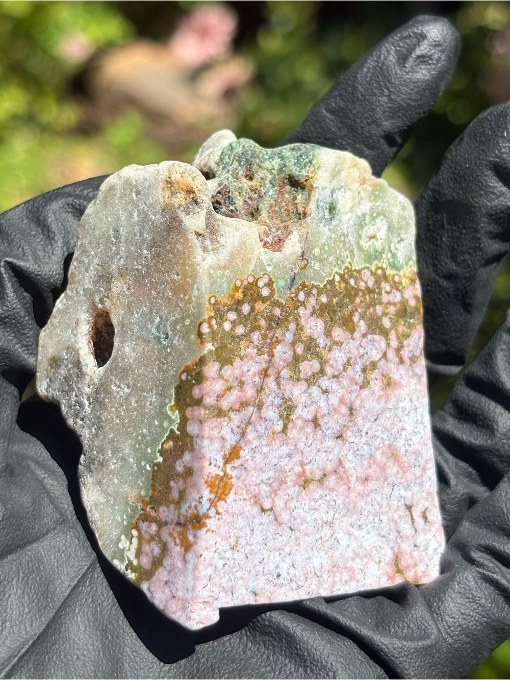 Ocean Jasper Crystal Freeform - Partially Polished Sea Jasper